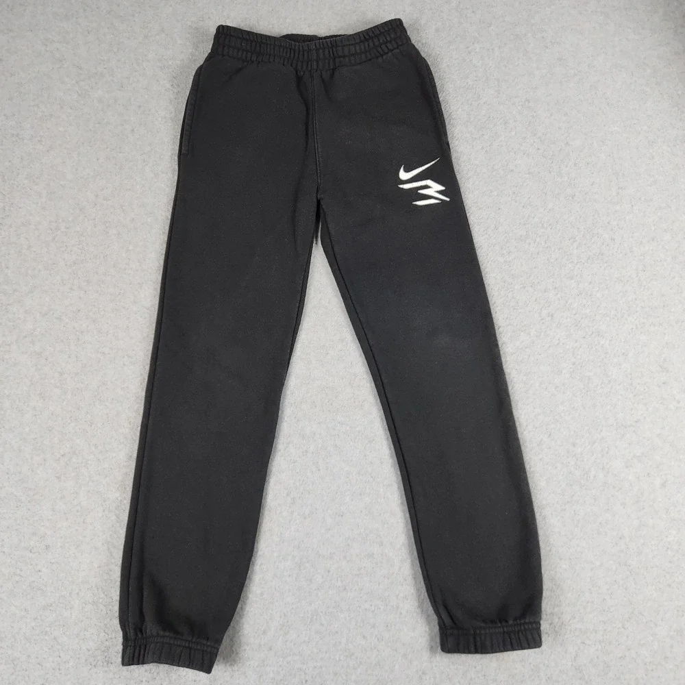 Nike 3Brand Joggers Sweatpants Boys M Black Fleece Lined Athletic Performance